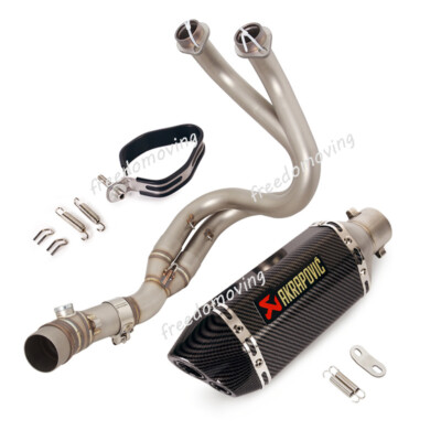 For Kawasaki Ninja 650 Z650 2017-2023 Exhaust Header Link Pipe Aluminum Muffler