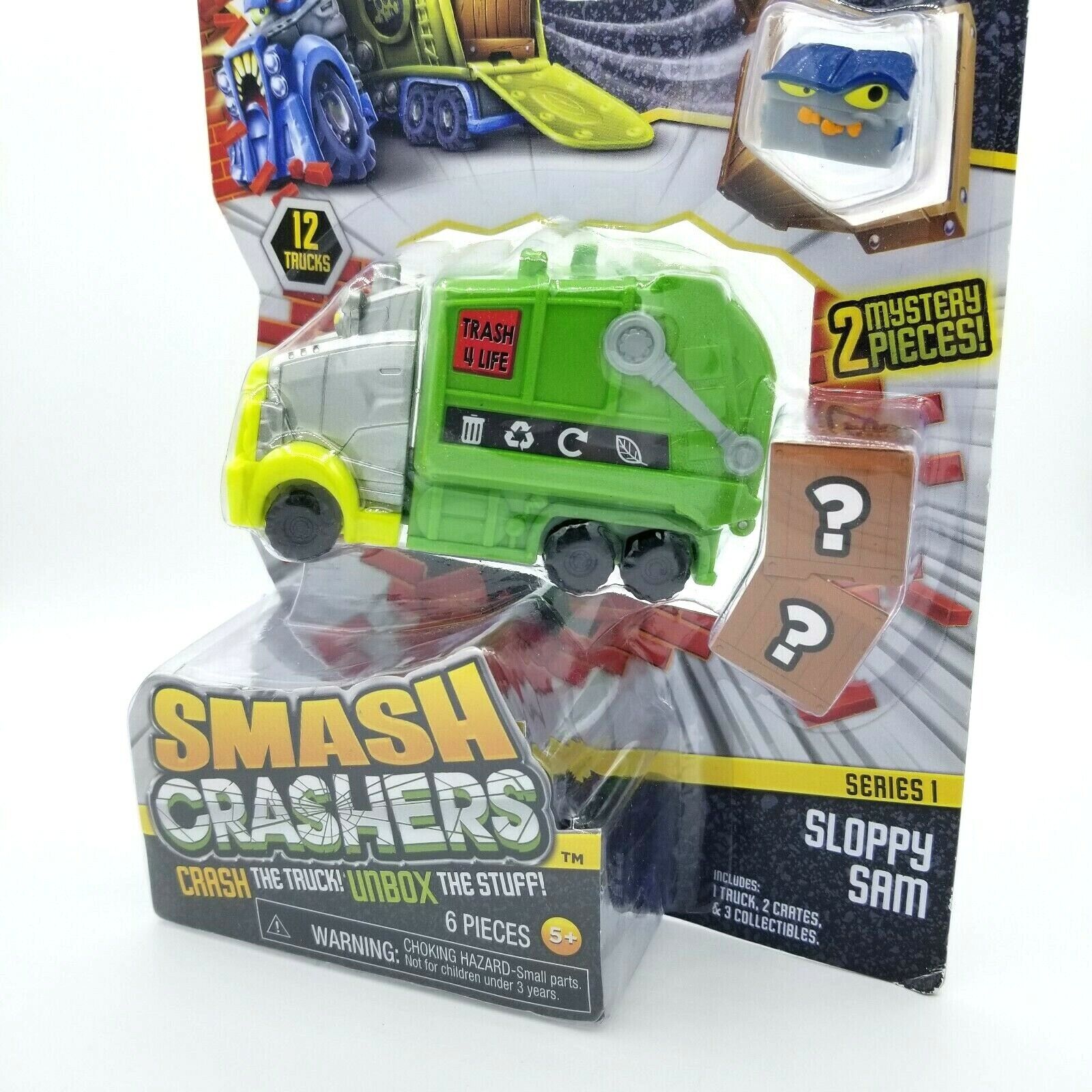 JUST PLAY SMASH CRASHERS SERIES 1 CRASH THE TRUCK UNBOX THE STUFF HIGHWAY  HENRY