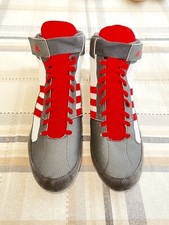 R Adidas Wrestling Boxing Shoes Black White Y...