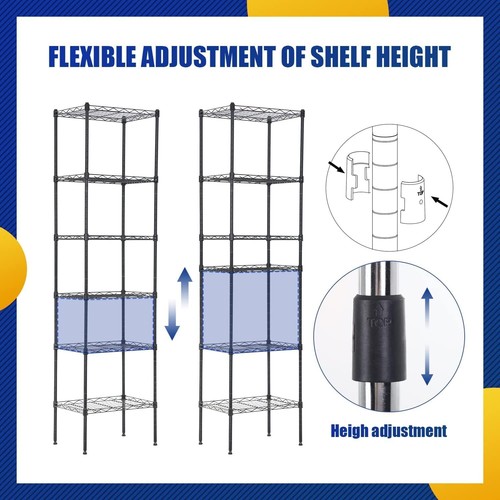 Scaffali regolabili per scaffalature metalliche unità scaffalature resistenti per ufficio cucina - Foto 52 di 71