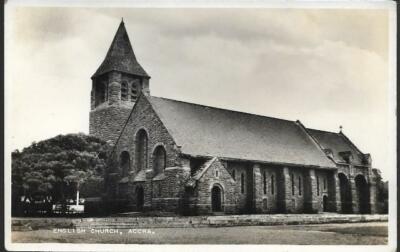 Accra, Ghana - Englische Kirche - Echtfoto Postkarte um 1950