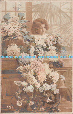 R228932 Mädchen Blumen 274 A S Ges Geschultzt