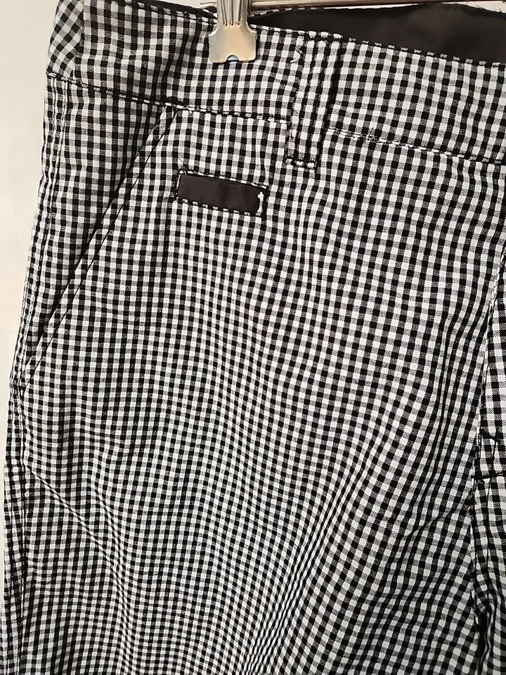 Rusty Mens Shorts Size 34 Black White Check Chino Pockets (3372) - Image 2 of 4