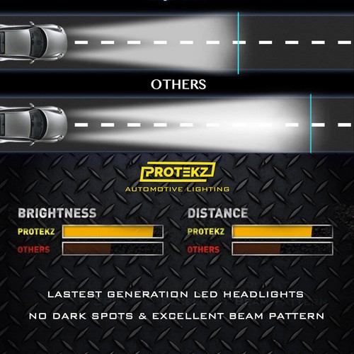 LED Headlight Kit Protekz H11 6000K 600W Low Beam Bulbs for Honda Ridgeline 2017 - Picture 12 of 12