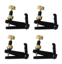 4x Violin 3/4 4/4 Fine Tuners Black and Gold String Adjusters Fine Caliberation