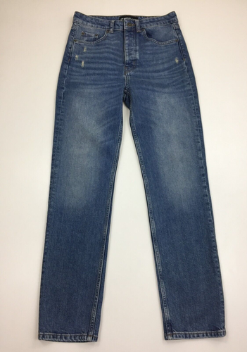 THE KOOPLES Womens sz 28 Medium Wash High Waist Distressed Button Fly Jeans - Picture 8 of 12