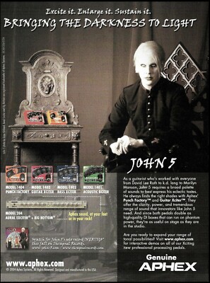 John 5 Vertigo 2004 Aphex Xciter Guitar Effects Pedal Series advertisement print