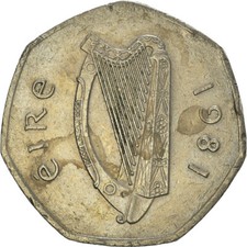 #969828 M&uuml;nze, IRELAND REPUBLIC, 50 Pence, 1981