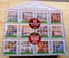 12 DAYS OF CHRISTMAS PUZZLE Mini Puzzles  THOMAS KINKADE Studios 12 Puzzles