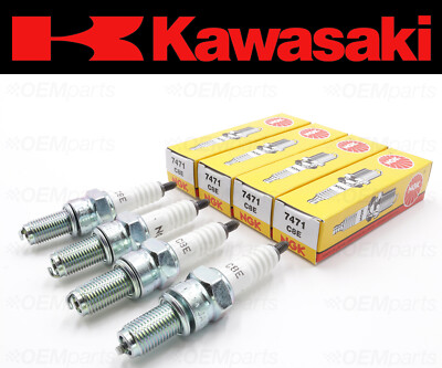 Set of (4) NGK C8E Spark Plugs Kawasaki (See Fitment Chart
