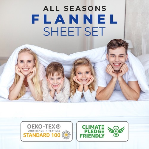 Flannel Cotton Classic Farmhouse Plaid Deep Pocket Bed Sheet Set - Picture 36 of 50