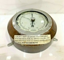 Vintage Marine Nautical Wooden Ship Mbar Berometer Antique 100% Original