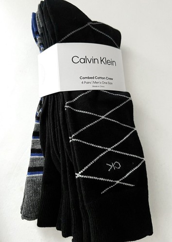 Calvin Klein confezione da 4 calze abito multi modello da uomo nere taglia normale - Foto 4 di 5
