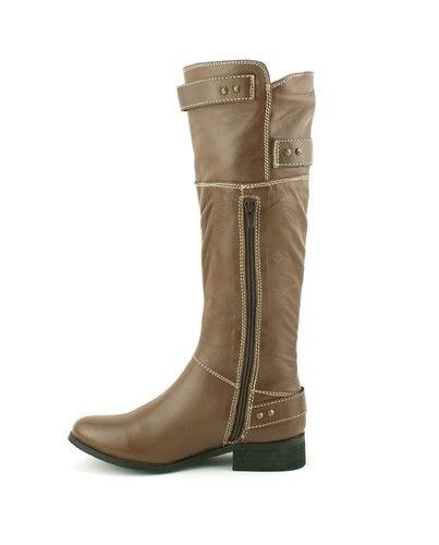 BOTAS INFORMALES DE EQUITACIÓN HASTA LA RODILLA DE CUERO REAL PARA DAMA Y MUJER TALLA DE ZAPATOS - Imagen 3 de 15