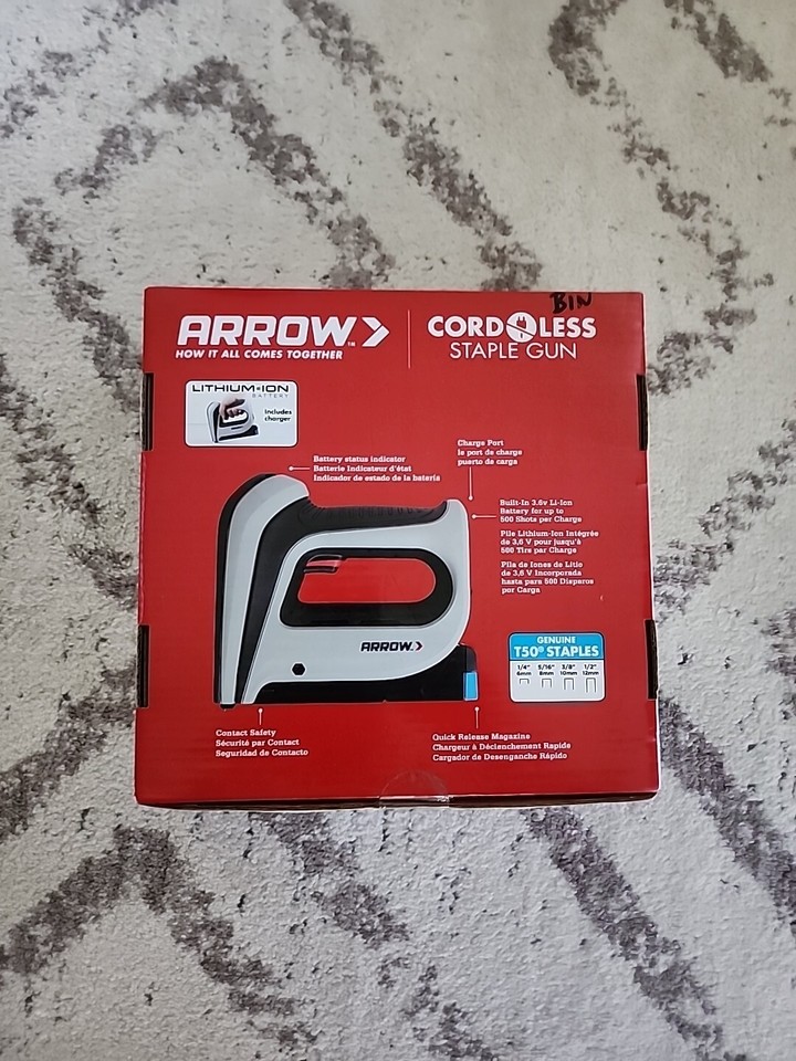 Arrow T50DCD Cordless Staple Gun (A19) New 79055110217 eBay