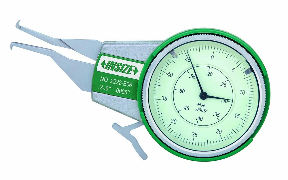 INSIZE 2222-E06 0.2-0.6 Inch Internal Dial Caliper Gage with 0.0005 Graduation