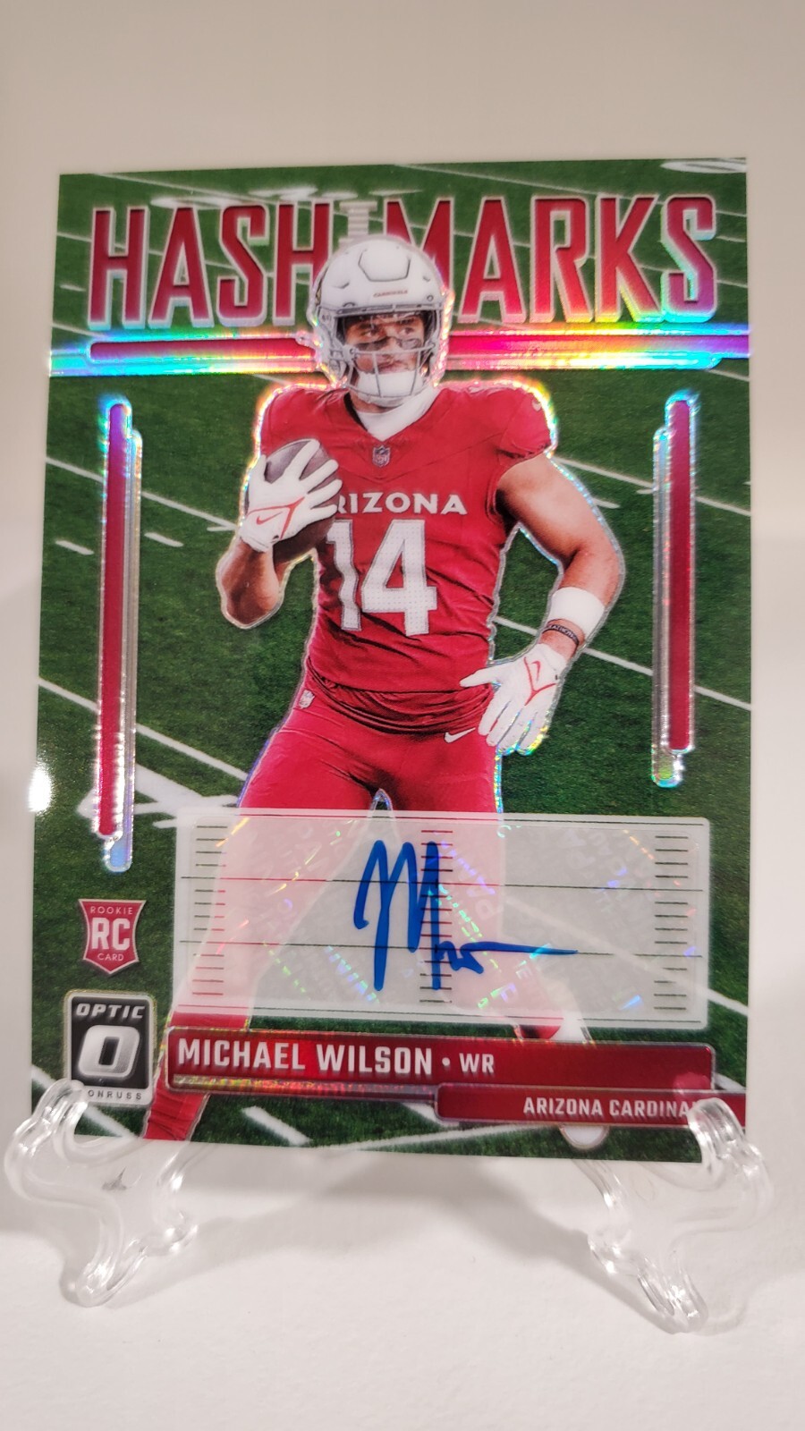 2023-2024 Optic Hash Marks Prizm Michael  Wilson Auto #hm-39