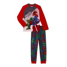 Marvel's Avengers Mech Strike Super Hero Boys Long Sleeve Fleece 2Pc Pajama Set