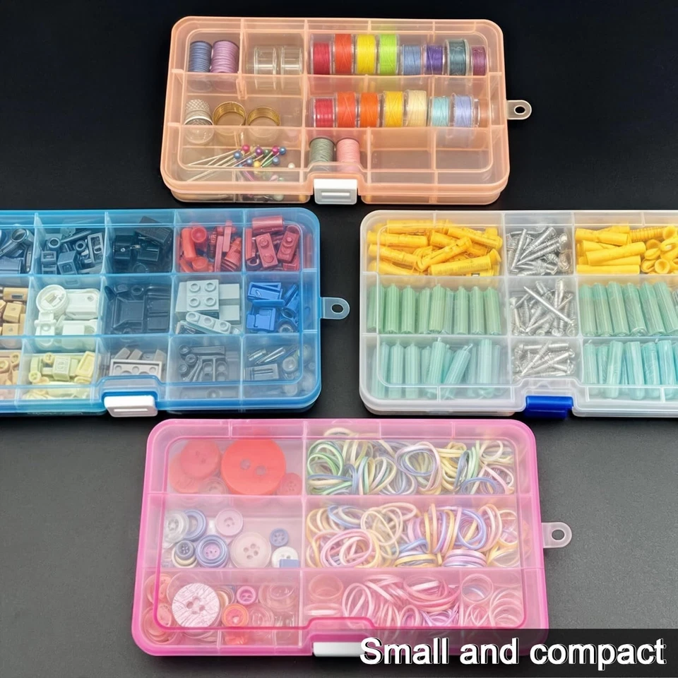 DUOFIRE Plastic Organizer Container Storage Box 15 grid White 4 Pack - Image 3 of 4