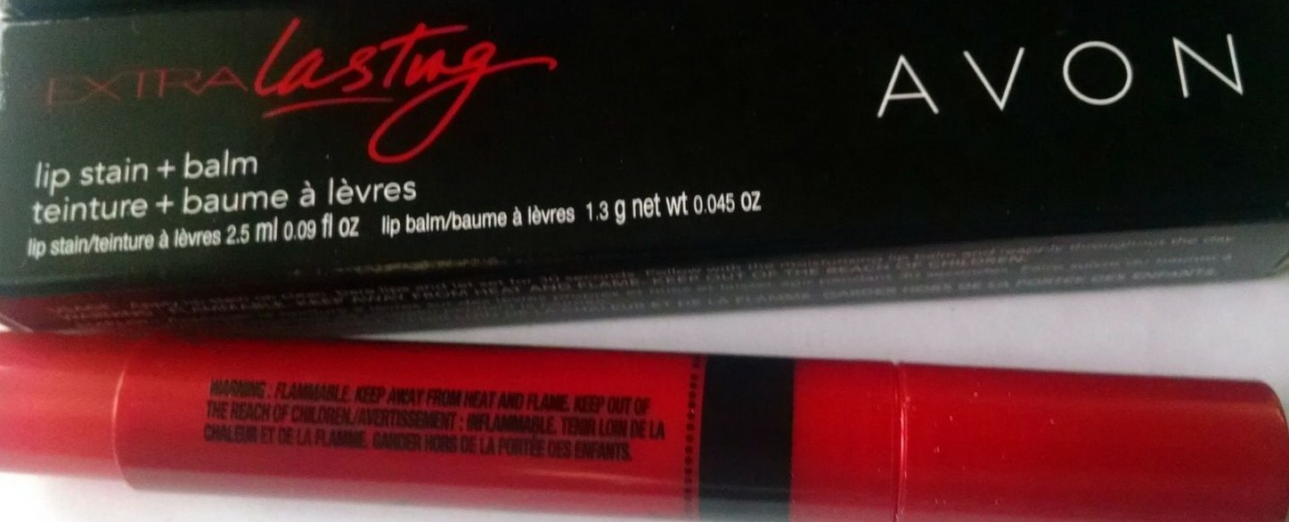 AVON EXTRA LASTING LIP STAIN+BALM READY RED D301 NIB DISCONTINUED eBay