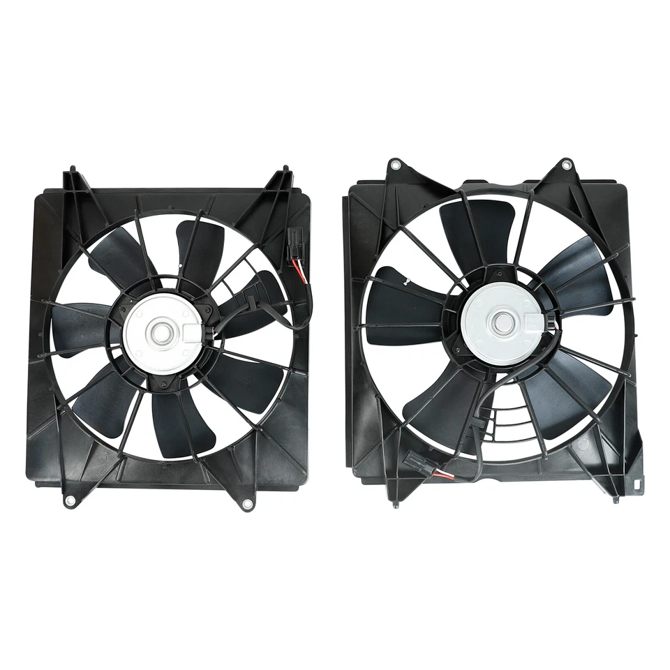 2PCS AC Condenser Cooling Radiator Fan For 2008-2012 Honda Accord 611130+601130 Foto 2 de 4