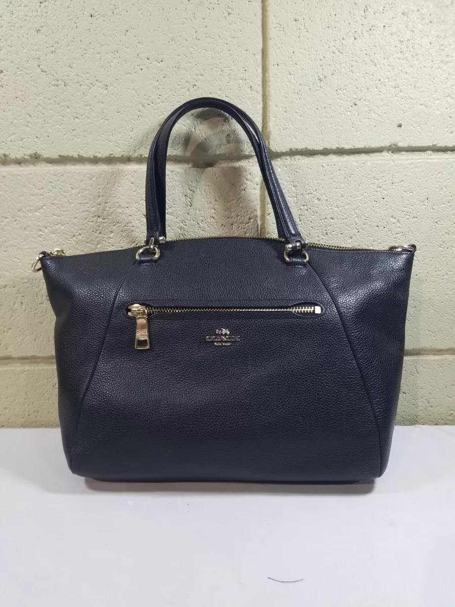 Coach Women s Black Pebble Leather Prairie Satchel eBay