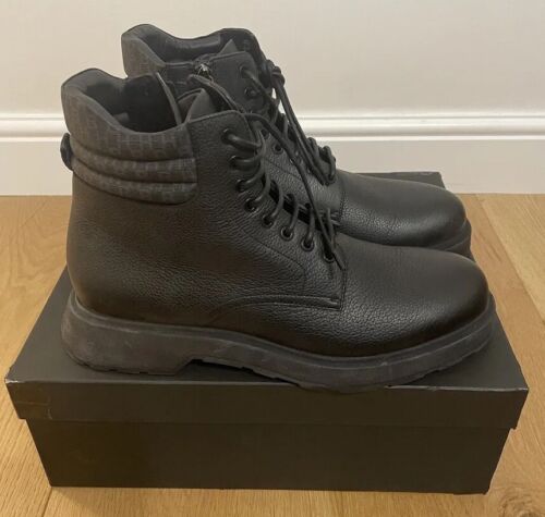 Hugo Boss - Men's Leather Hiking Boots - New with Box - RPP £450. Made in Italy. - Picture 1 of 12