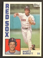 1984 Topps Marty Barrett Baseball Rookie Card (RC) #683 Red Sox 2B VG/EX O/C
