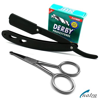 Rasiermesser + 100 DERBY Professional Rasierklingen Rasierer Rasur Razor