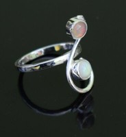 Massiver 925 Sterling Silber NatüRlicher Regenbogen Mondstein Handarbeit Ring...