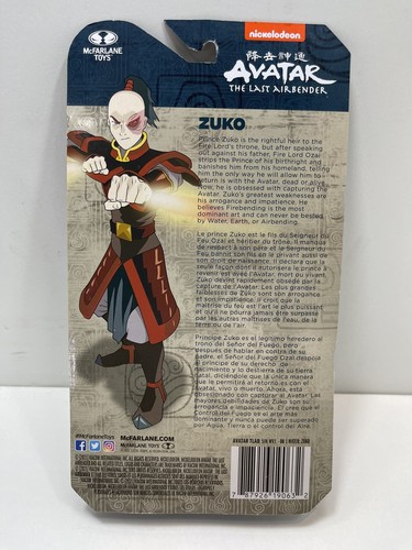 Figura de acción Nickelodeon Avatar The Last Airbender Zuko 5" MCFARLAND TOYS - Imagen 3 de 3