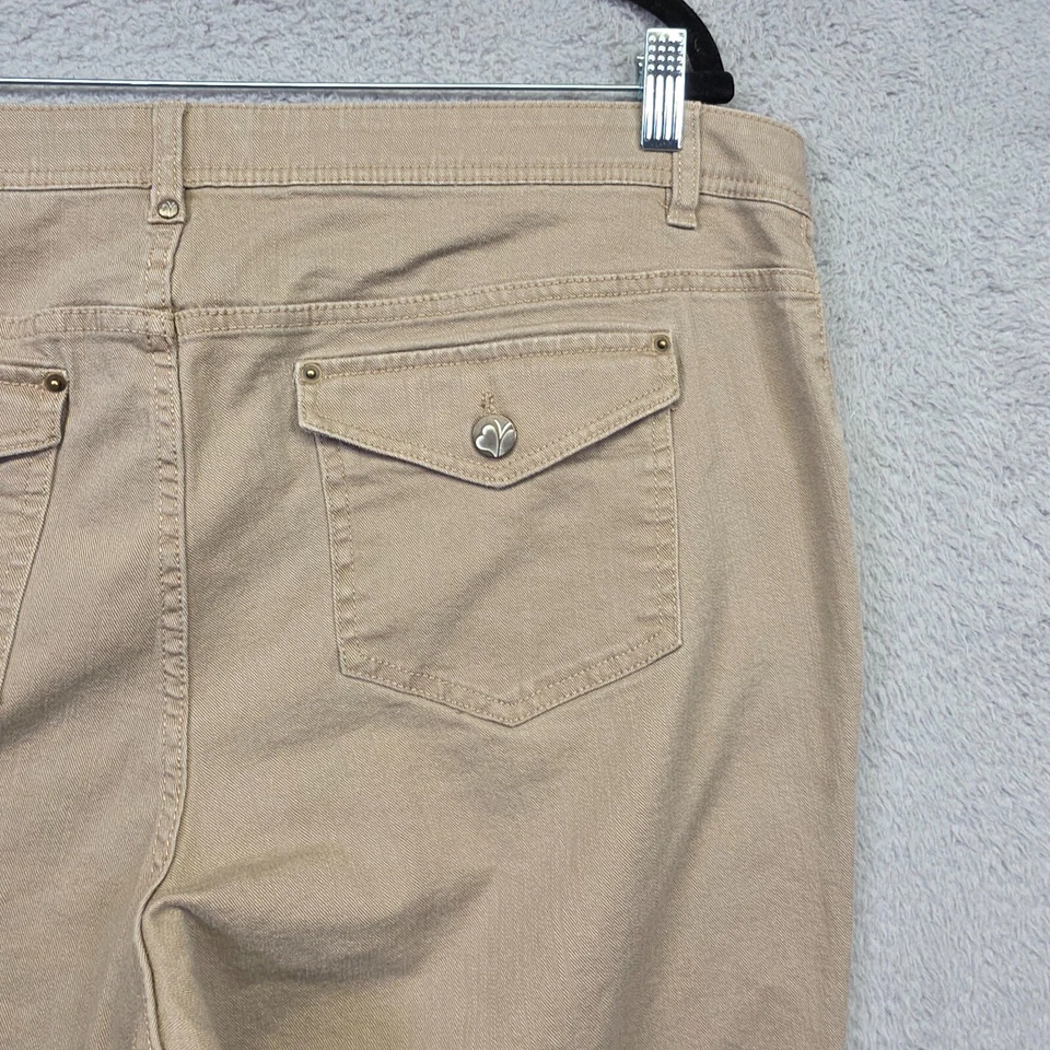 Moda Pantalones Bug Para Mujer Talla Grande 20W Pierna Ancha Tiro Alto Lona Y2K Elastizados Foto 3 de 4