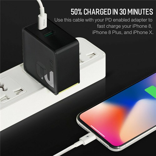 18W FAST Wall Charger + PD Cable for iPhone 14 Plus 13 12 Pro 8 XS XR iPad Max - Picture 7 of 8