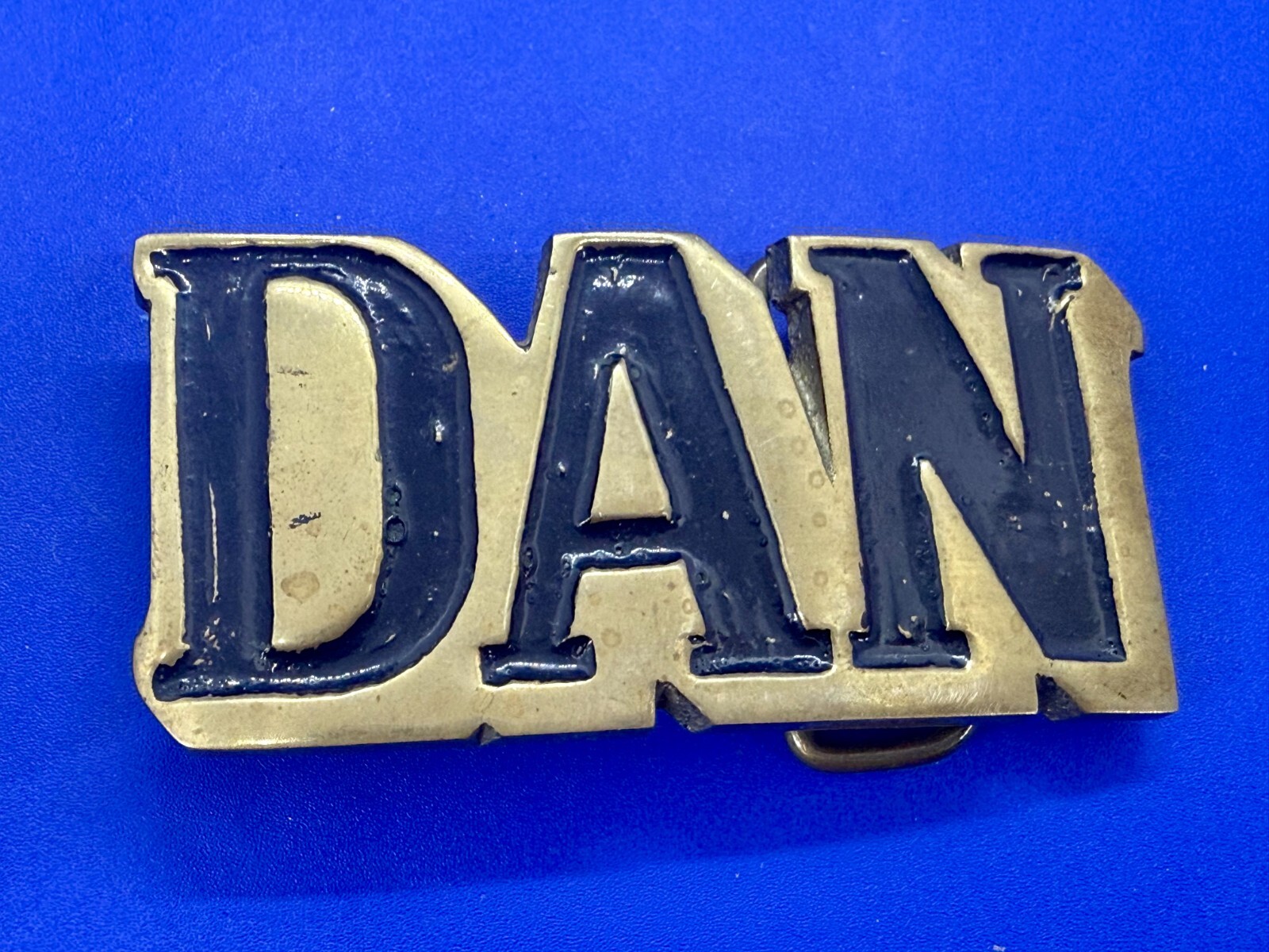 Custom Name DAN Block Letter Solid Brass Vintage … - image 2