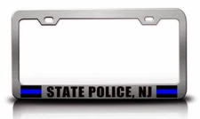 STATE POLICE NJ Police Cop Steel Plate Frame