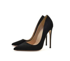 5 Colors Womens Sexy Suede 12cm Stilettos High Heels Night Party Slip On Pumps