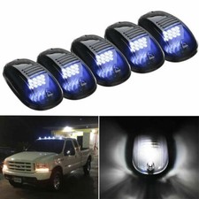 5x Smoked Lens Roof Top Cab Lights White Led For Chevy Silverado 1500 2500 3500