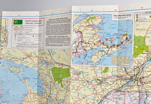 BP Oil Eastern US States Road Map 25.5" x 36" Vintage Map 1980 - Picture 8 of 9