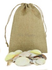 Natural Burlap XLARGE Bags Drawstring Bags 12 pc HIGH Quality Bags 6"x8"H - 1 Dz