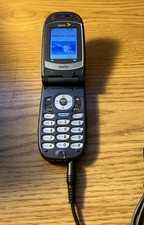 Vintage Sanyo SCP-2400 Flip Phone, Original Box, All Accessories, Tested, Works