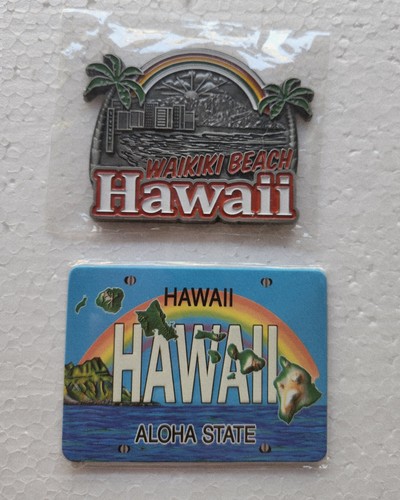 Two (2) Refrigerator Magnet - Waikiki Beach Hawaii - Aloha State Hawaii - Picture 4 of 7