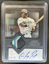 2025 Topps Update Hanley Ramirez Patch Auto Autograph Black Foil #/10 Marlins