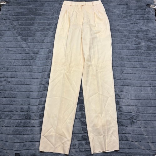 Marc D'Arcy for Belane Vintage 100% Wool High Waisted Pleated Trousers Cream 4