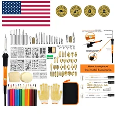 Wood Burning Kit, 110 Pieces Wood Burning Tool with Adjustable Temperature 20...