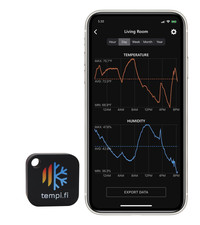 USA-Made Wireless Temp Humidity Sensor - Bluetooth Logger with Alarm