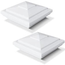 4" x 4" Vinyl Fence Post Cap (Actual 4" x 4"), New England Pyramid Post Cap, ...