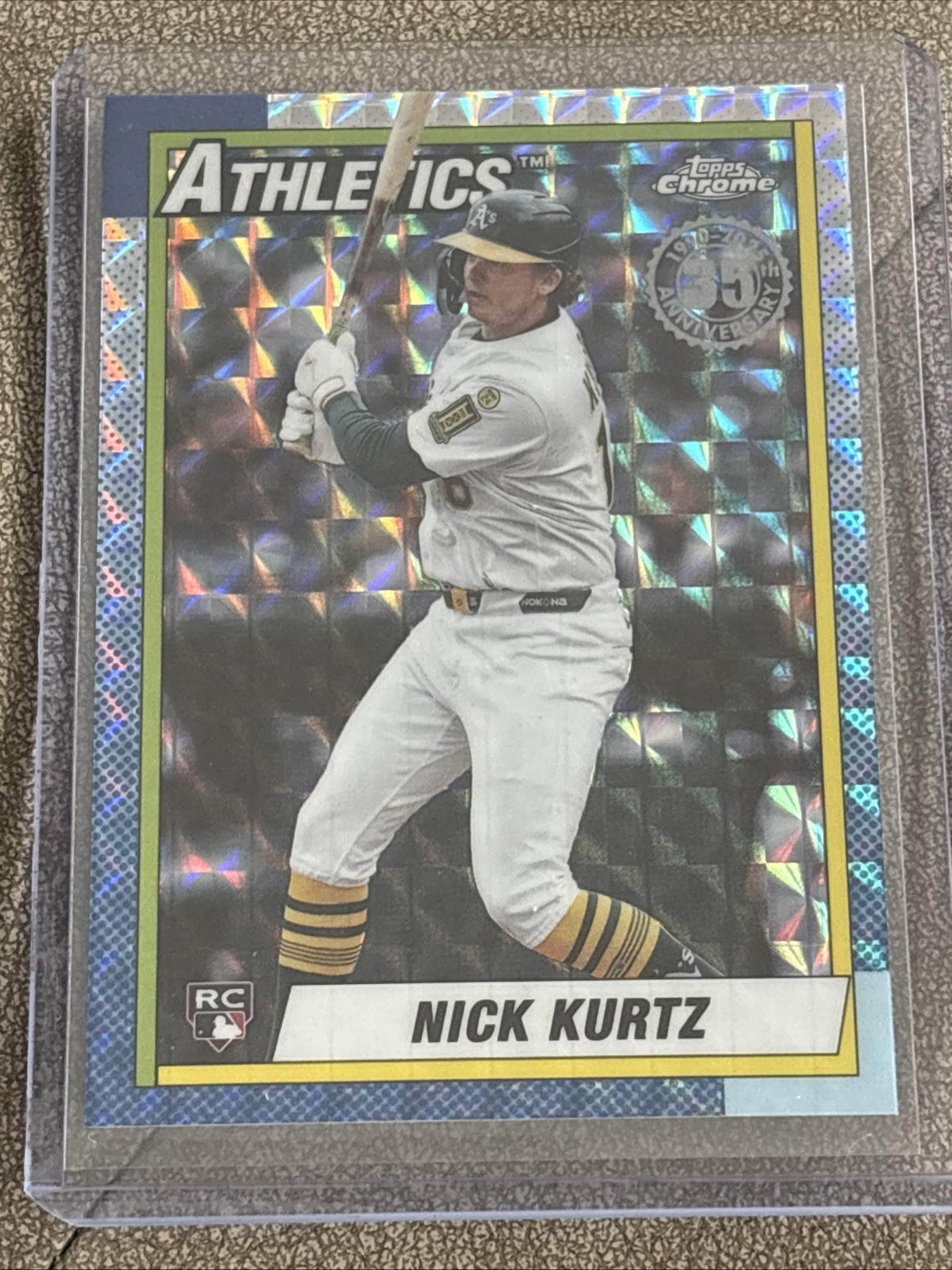 2025 Topps Chrome Update - Nick Kurtz #90CU-21 1990 Anniversary Geometric RC A’s