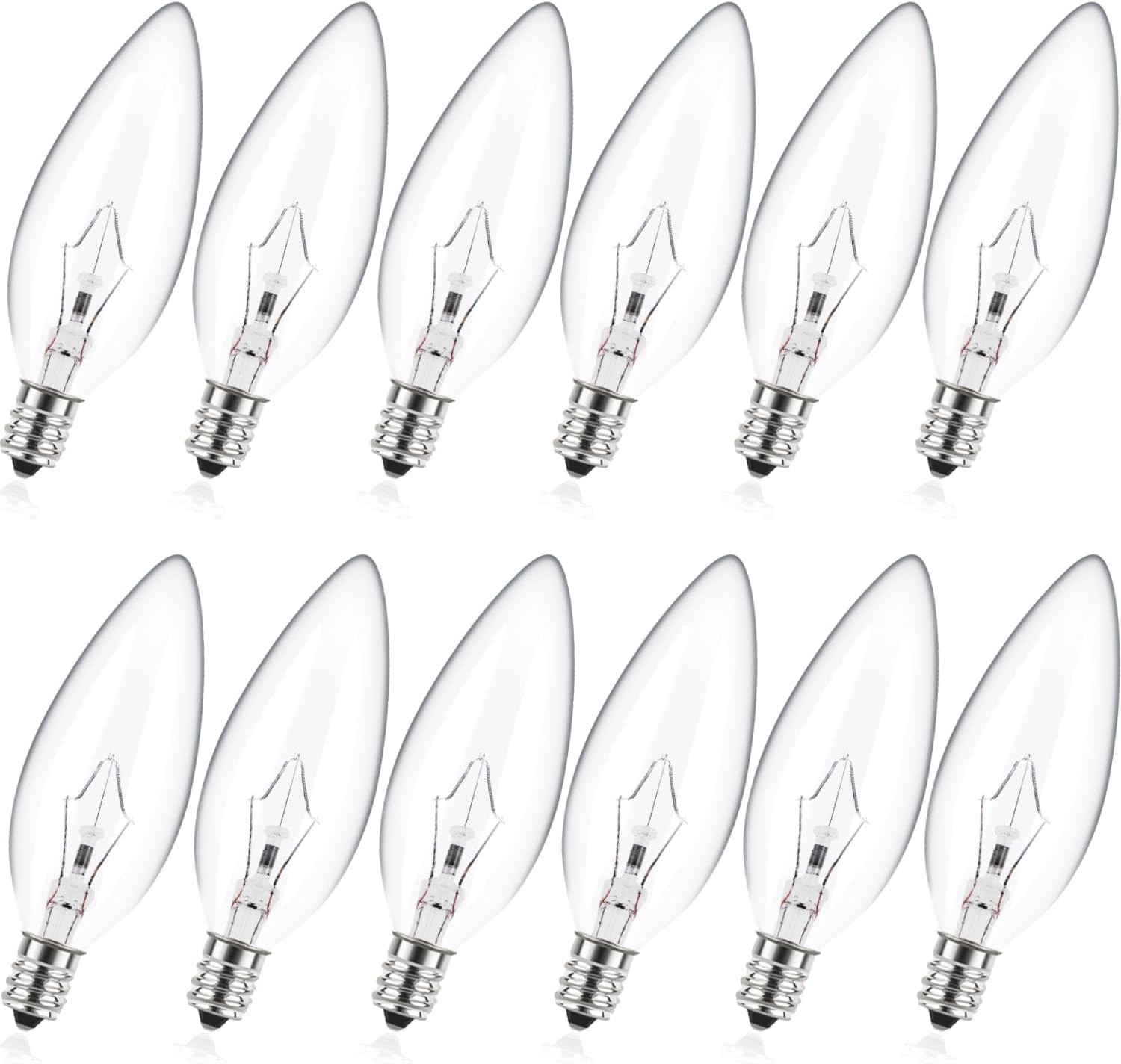 60 Watt Equivalent, B10 Clear Incandescent Candle Light Bul