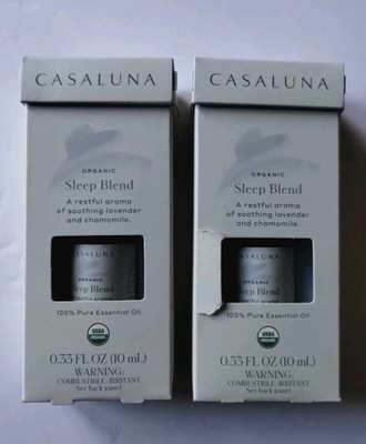 2x Casaluna Sleep Blend ORGANIC Lavender & Chamomile Essential Oil 0.33 oz 