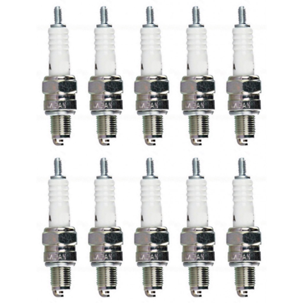 NGK For Kawasaki EX250F Ninja 250R 1986 Standard Spark Plug Box of 10 C8HSA